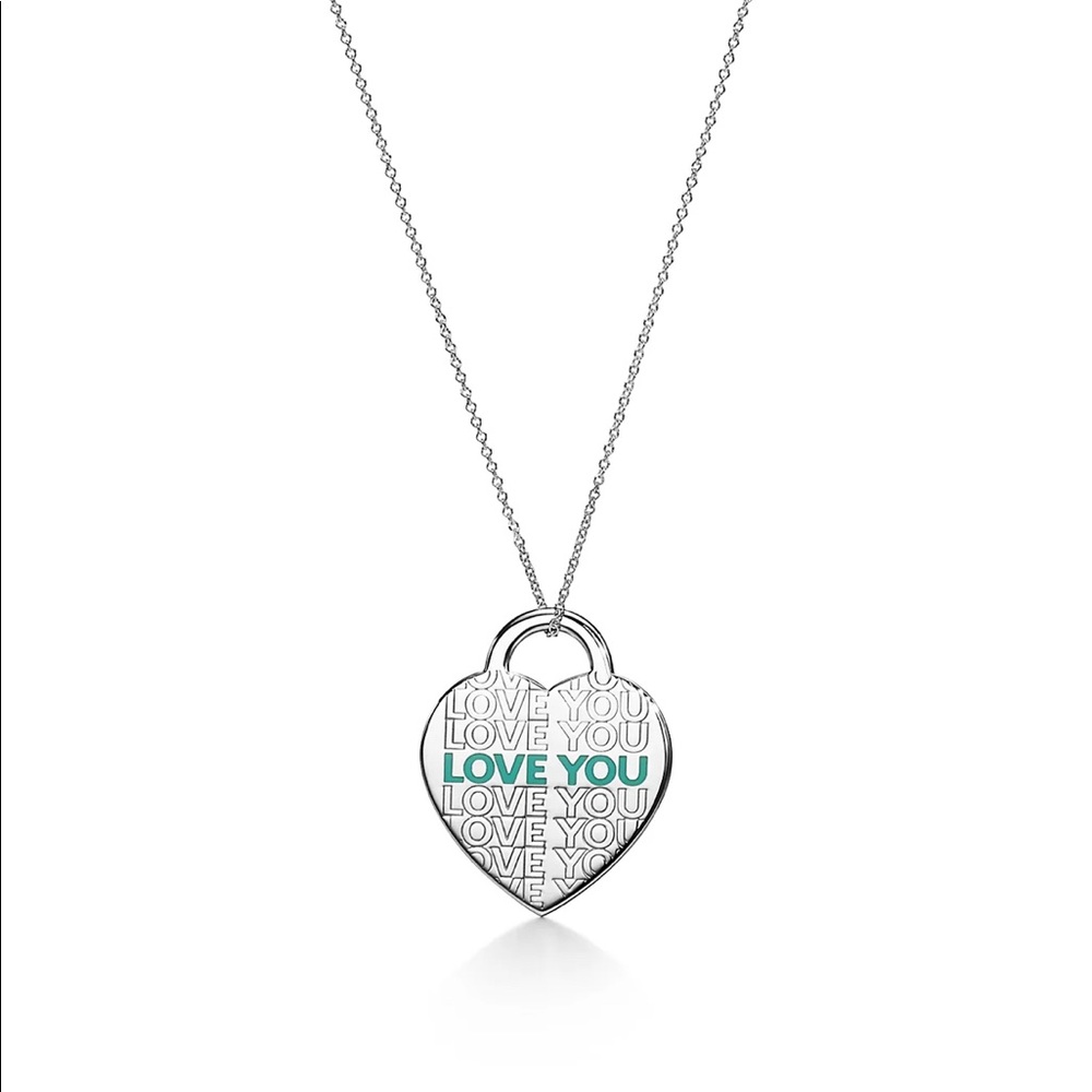 Return to Tiffany® “Love You” Heart Tag Pendant in Silver and Tiffany Blue®